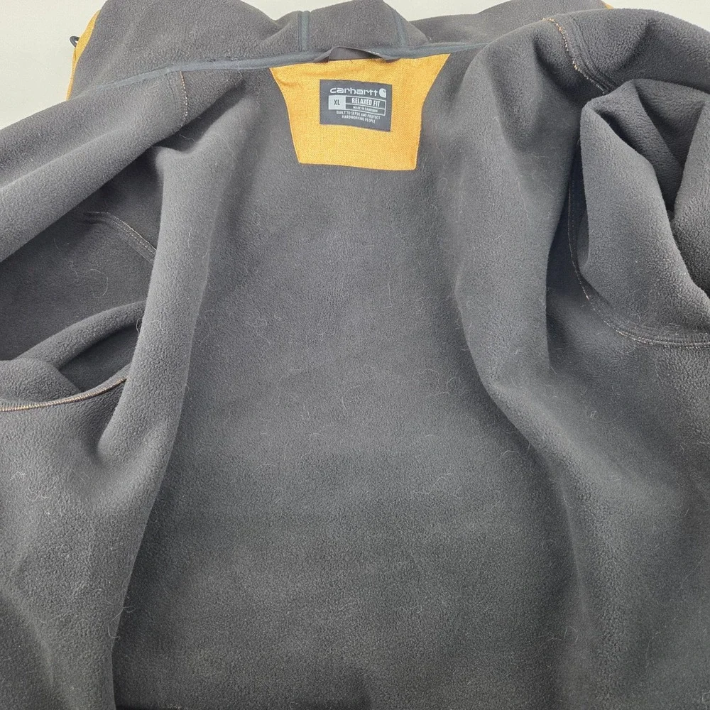 Carhartt Rain Defender Hooded Jacket Mens XL Brown Relaxed Fit Workwear Gorpcore - Picture 6 of 8